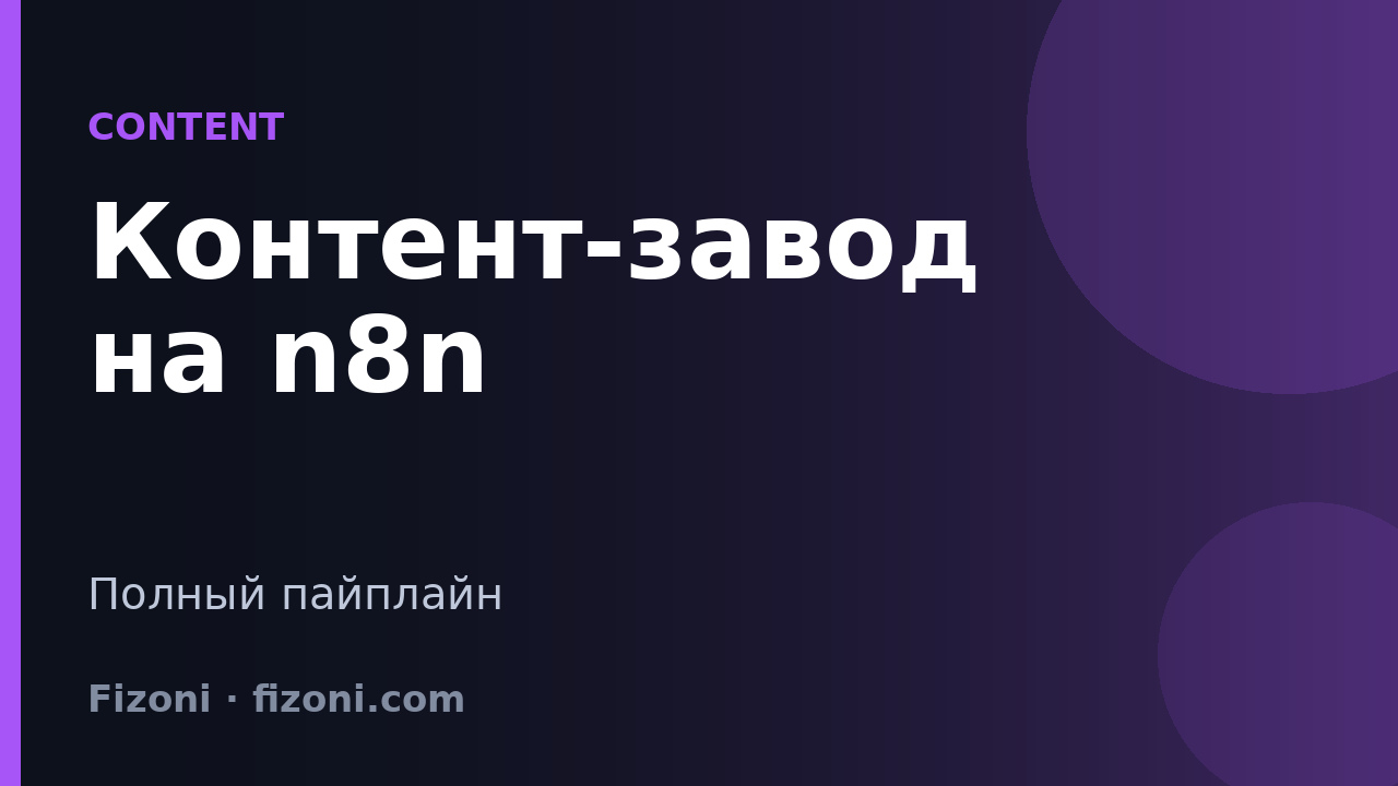 n8n workflow: Automatic content factory for info producers